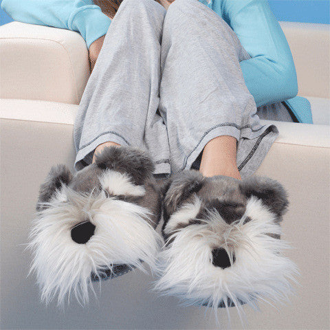 Fun For Feet Slippers Schnauzer